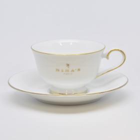 カップ＆ソーサー　2客セット　ゴールドライン