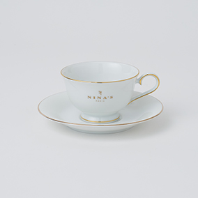 カップ＆ソーサー　2客セット　ゴールドライン 詳細画像