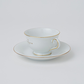 カップ＆ソーサー　2客セット　ゴールドライン 詳細画像