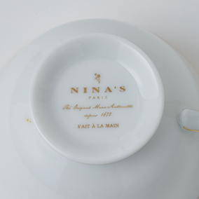 カップ＆ソーサー　2客セット　ゴールドライン 詳細画像