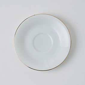 カップ＆ソーサー　2客セット　ゴールドライン 詳細画像