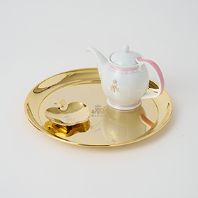 ニナス オリジナル マリー・アントワネット　ラウンドゴールドトレイ 詳細画像